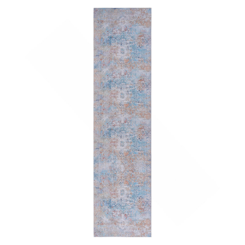Yellow Washable Rug Runner Rug, Runner 2'6" x 10'