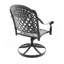 7-Piece All-Weather Cast Aluminum Dining Set, Include 2 Swivel Chairs,4 Dining Chairs And Rectangular Table With Black Frame