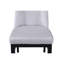 Chaises de salle à manger rembourrées de style moderne, 2 pièces, tissu gris, siège à haut dossier rembourré, texturé, sièges en bois noir 2 pièces, bois-780797190