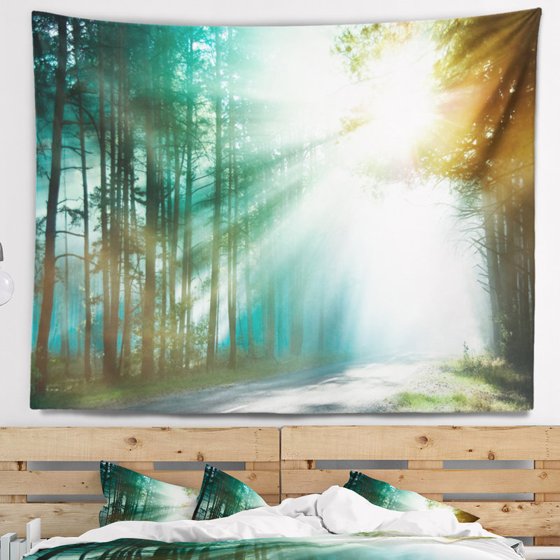 Tapisserie «Landscape Magic Blue Forest», H 78 po x l 92 po