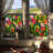 Red Tulip Static Cling Window Decal
