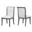  Ensemble de 2 chaises de salle à manger rembourrées - Élégantes chaises d'appoint en tissu traditionnel avec lignes courbes, structure en bois massif-401555217