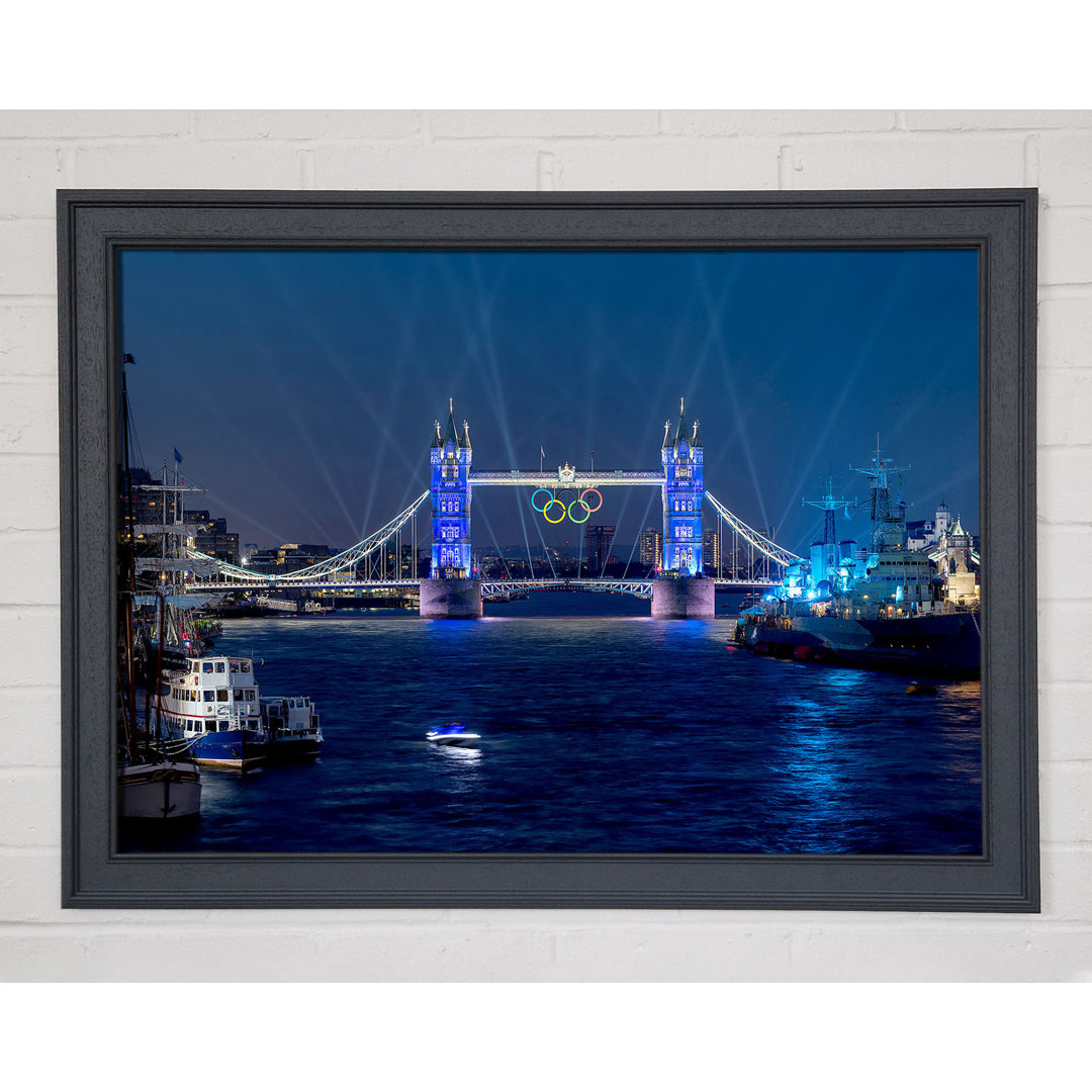 Tower Bridge Olympic Lighting London - Einzelner Bilderrahmen Kunstdrucke