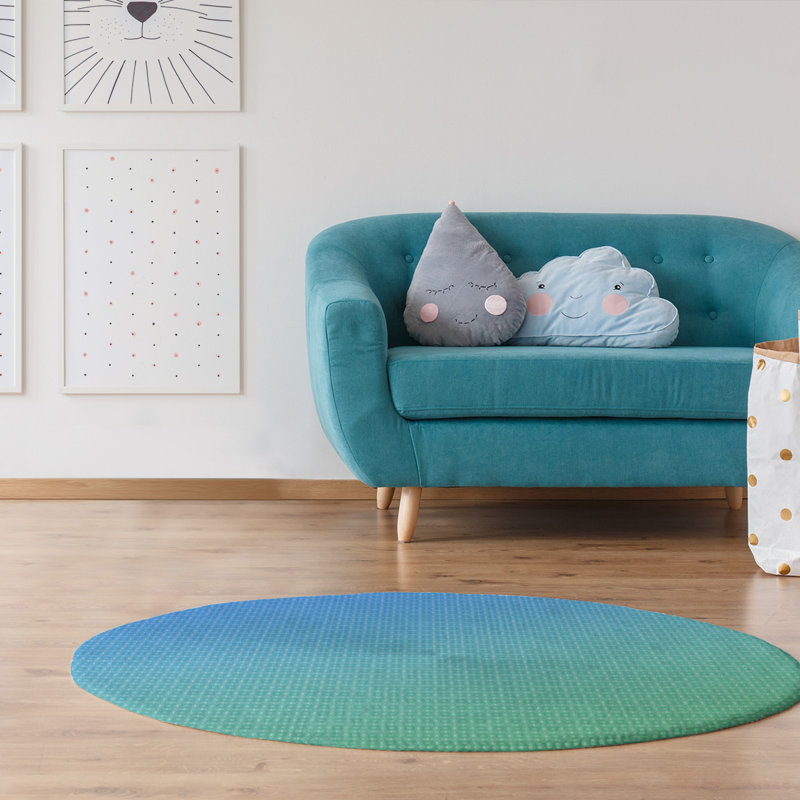 Chenille Indoor Rug, Round 5'