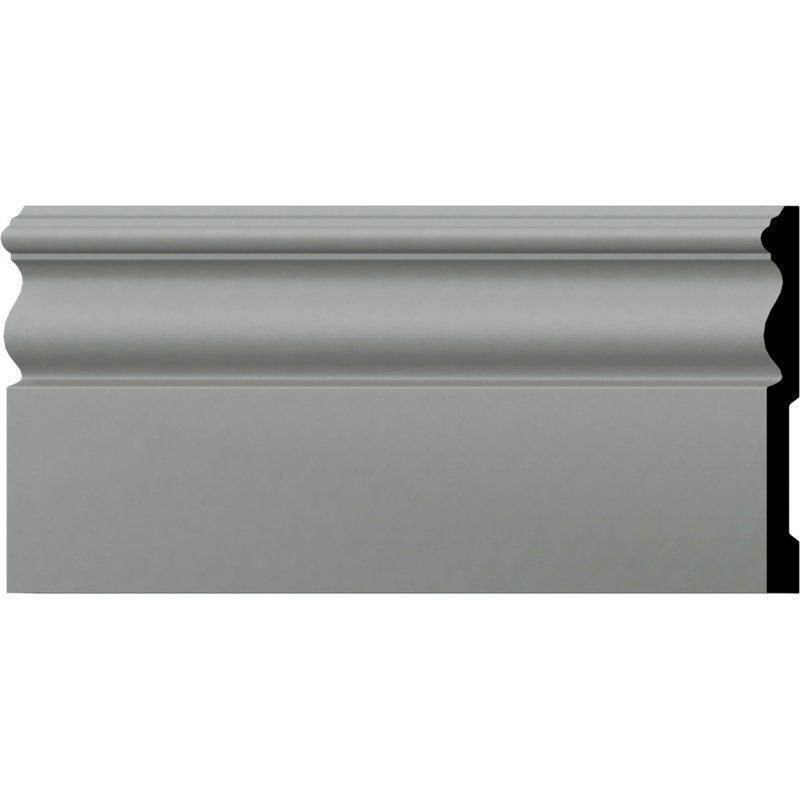 Gray Polyurethane Traditional Baseboard Moulding 94.5"