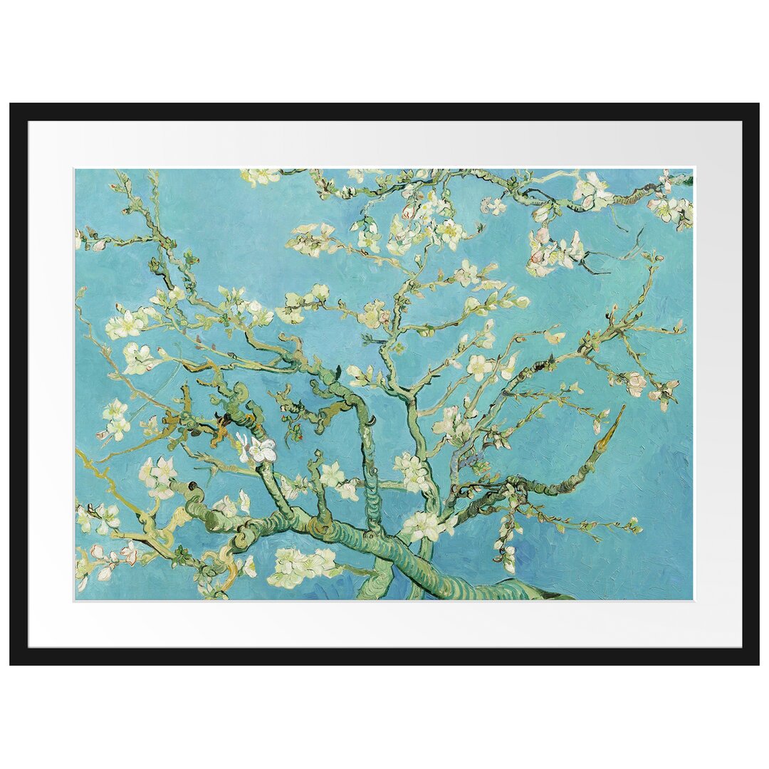 Gerahmter Kunstdruck Almond Tree Branches von Vincent Van Gogh