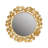 Gold Gingko Leaf Round Wall Mirror 30.5"