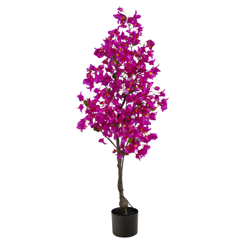 48" Tall Purple Bougainvillea Faux Potted Plant