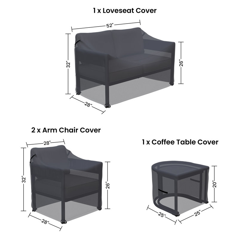 Alexandria Conversation Sets Group Seating Patio Furniture Covers
