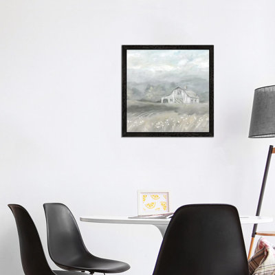 Country Meadow Farmhouse Neutral 1 Piece Floater Frame Wall Art on Canvas