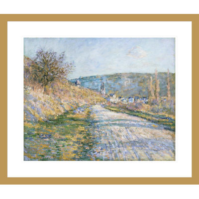 «The Road to Vétheuil» par Claude Monet, impression giclée encadrée