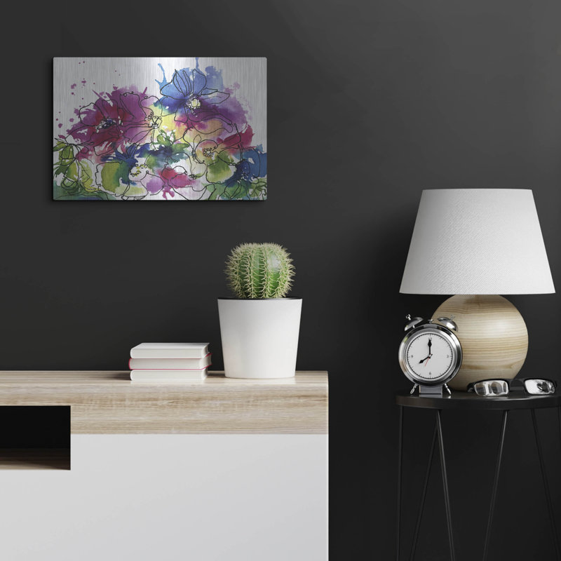 «Anemones» par Schuyler Rideout, art mural en métal, H 16 po x l 24 po