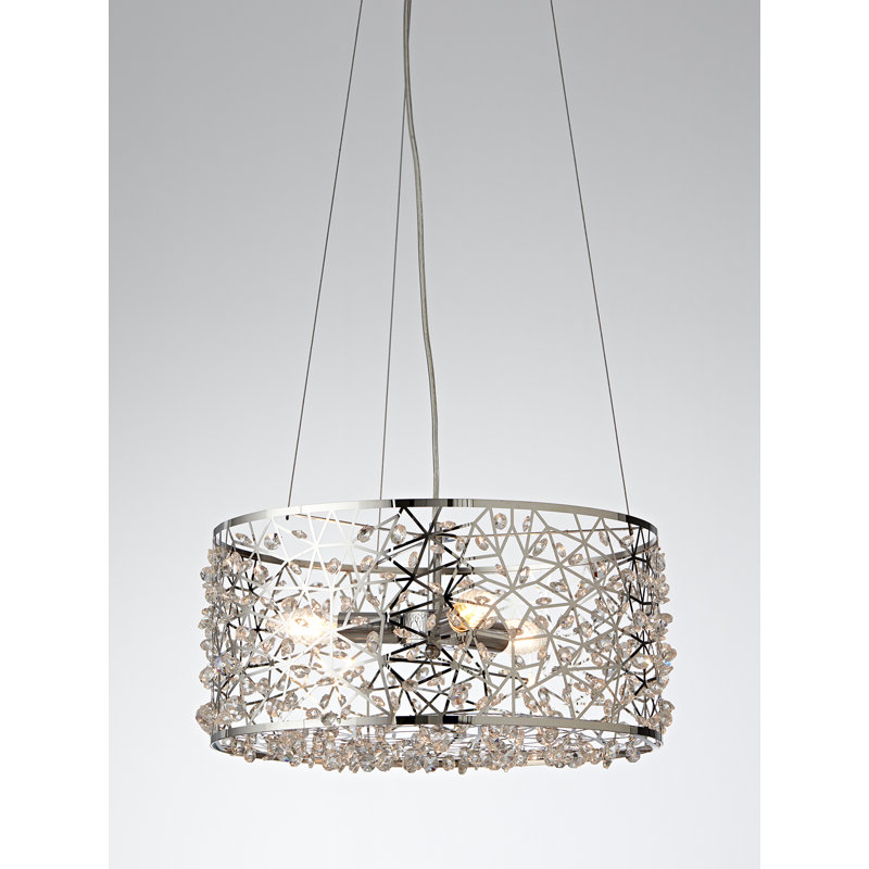 Wilkins 3 - Light Chrome Crystal Pendant