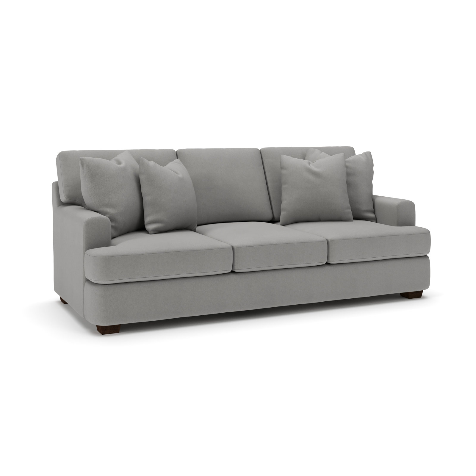 Emilio 90'' Upholstered Sofa, Bayou Light Gray Canvas