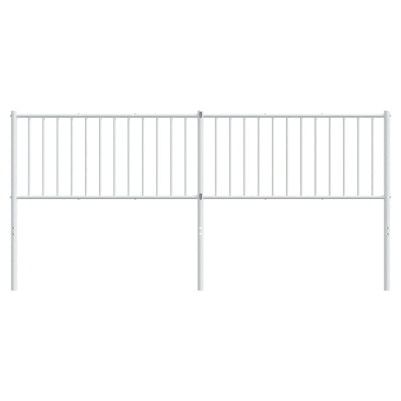 Demarrio vidaXL Durable Metal Headboard, Modern Style, King, White