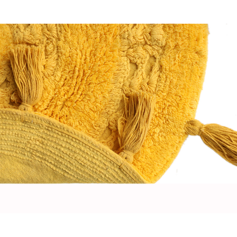 Tapis pour salle de bain Panaite, Jaune