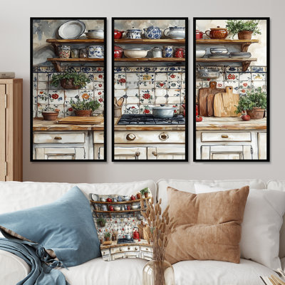 Country Kitchen Rustic Dream II - ensemble de reproductions d'art mural de cuisine