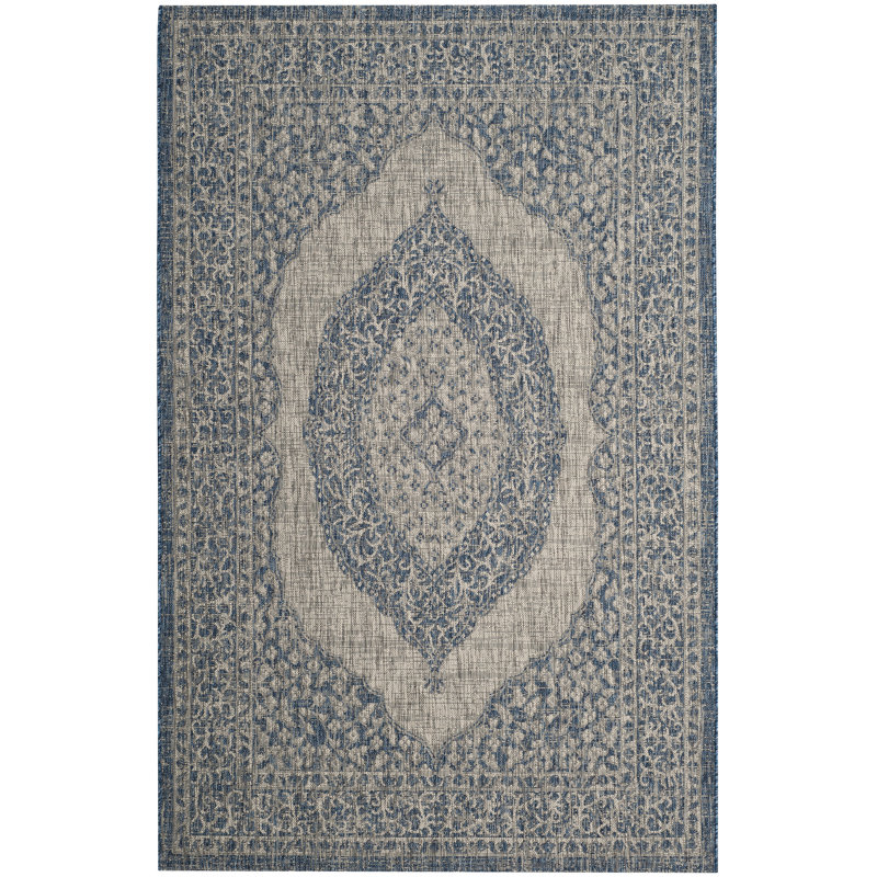 Amedee Performance Oriental Indoor/Outdoor Area Rug, Rectangle 2' x 3'7"