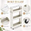4 Tier Slim Storage Cart, 13cm Narrow Kitchen Trolley with Wheel