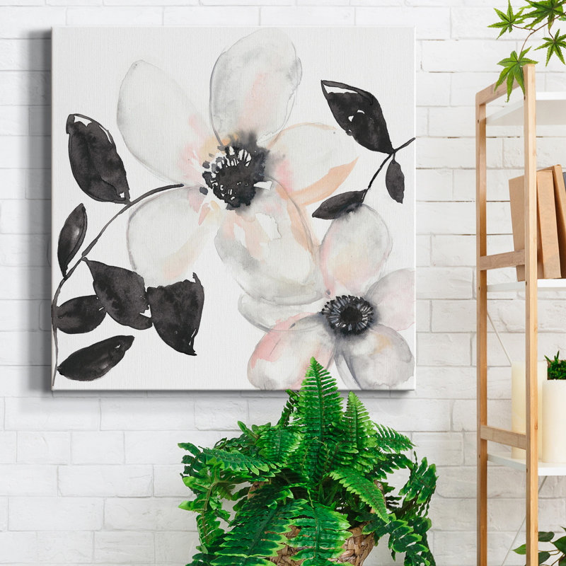 Toile tendue noir et rosé I-Premium Gallery - prête à être accrochée, H 16 po x l 16 po x P 1 po
