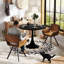 Ensemble de salle à manger 3 pièces Karahalios Napalis - Table ronde et chaises pivotantes pour cuisine, condo ou coin-repas-1825587295-1825587293