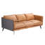 MESSINA LEATHER SOFA COGNAC