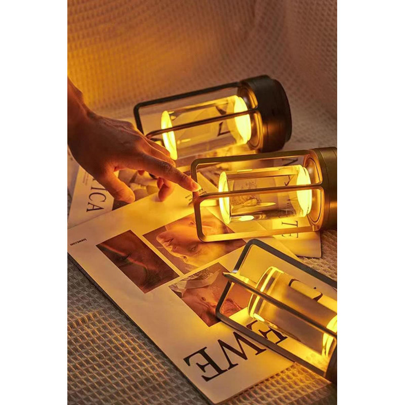 Rechargeable Cordless LED Table Lamp With 3-Color Dimming, Portable Metal Lamp For Indoor And Outdoor Use