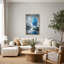 «Blue Tree and Wooden Shack» par Moonlit Lake, art mural sur toile-1093947960
