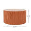 Table basse MGO texturée Terracotta Wave, préassemblée