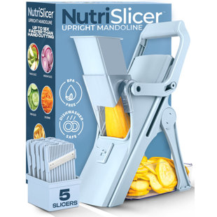 Nutrislicer Mandoline 5-en-1 Multifonctionnel Coupe-légumes, sans BPA et lavable au lave-vaisselle