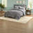 Luxury Faux Fur Bedding Sets, Grey Comforter With Checkboard Design For Home