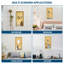 13" X 25" Stainless Steel Shower Niche Double Shelf, Gold-1003512242