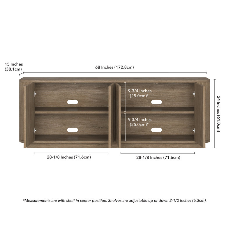 Canton Rectangular TV Stand for TVs up to 75"