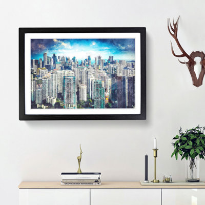 Singapore Skyline - Picture Frame Painting Print