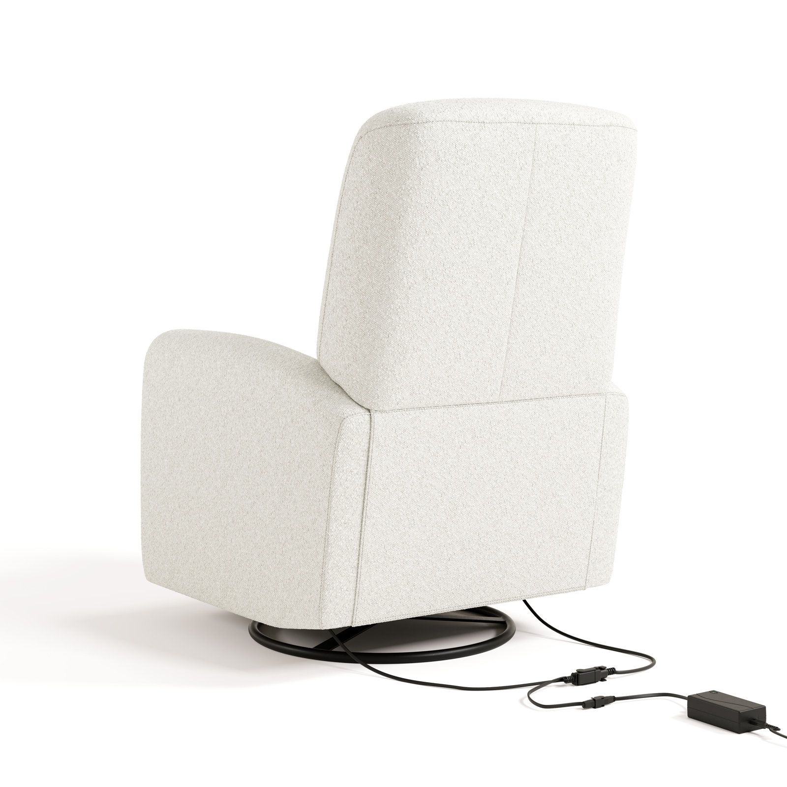 Bellwood Swivel Nursery Chair, Ivory Boucle