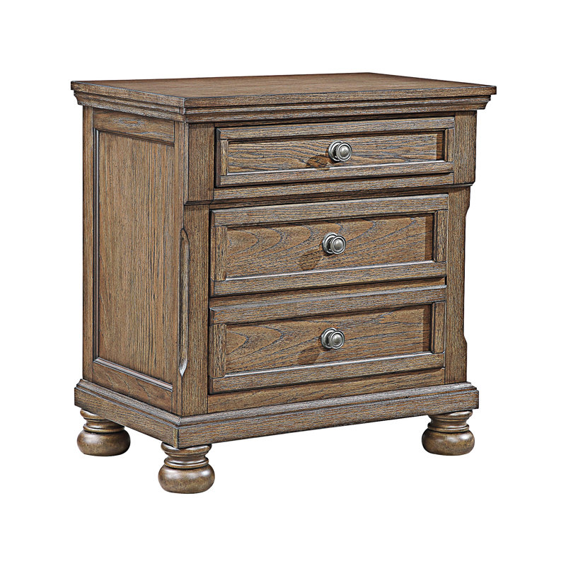 Transitional Nightstand With Hidden Drawer