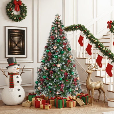 Lighted Artificial Fir Christmas Tree