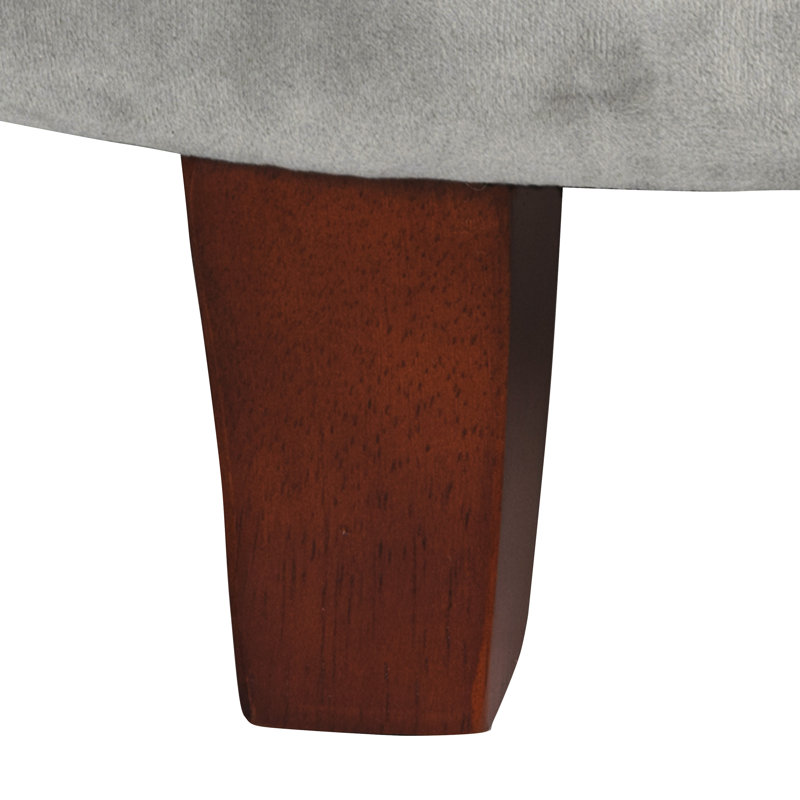Pittsburgh Cambridge Tufted Round Storage Ottoman, Bella Dove Grey