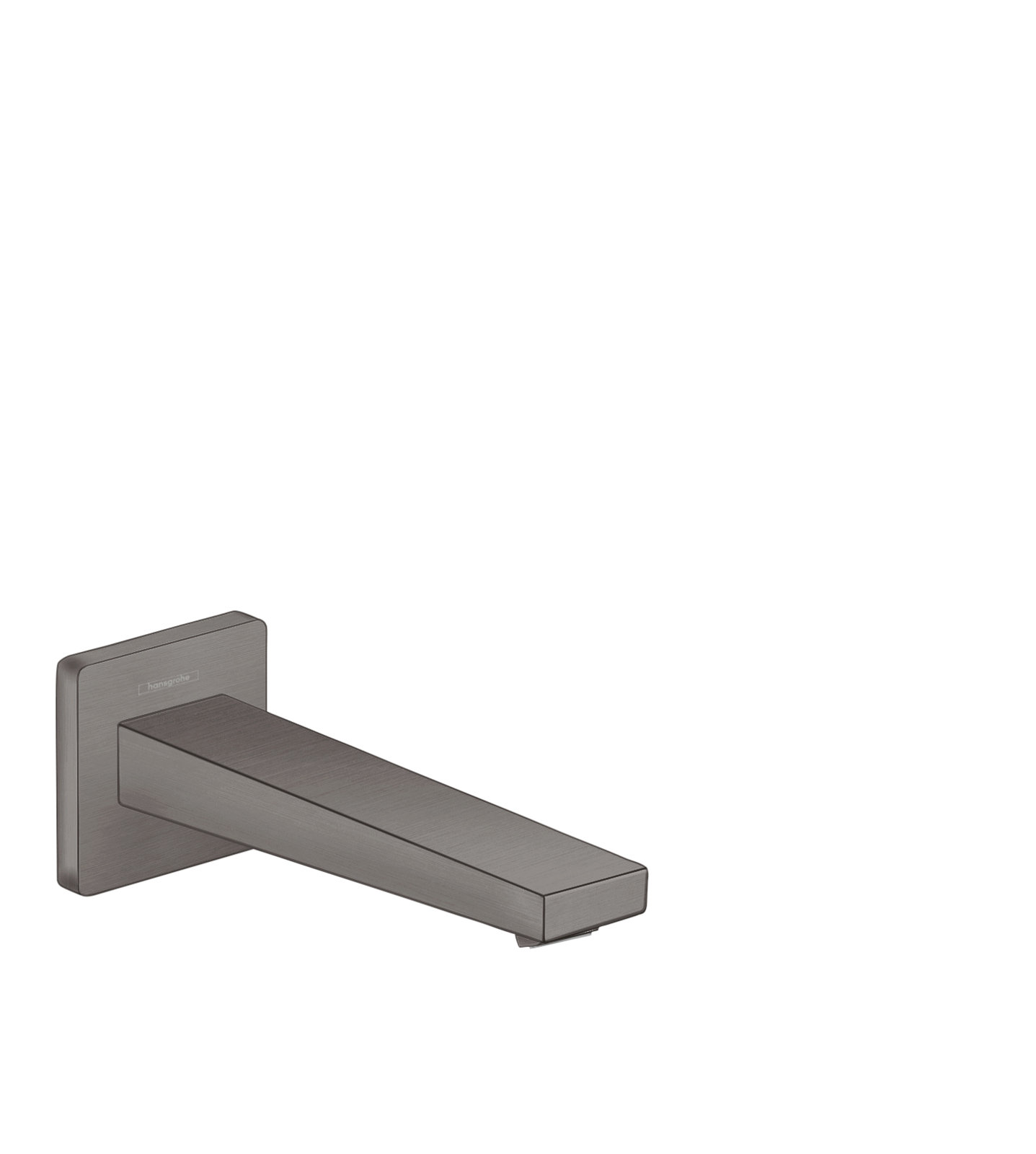 Metropol Wall Mounted Tub Spout, Brushed Black Chrome