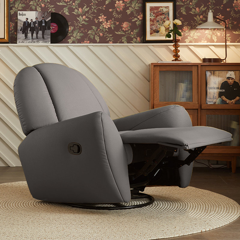 Tianda Faux Leather Recliner, Gray