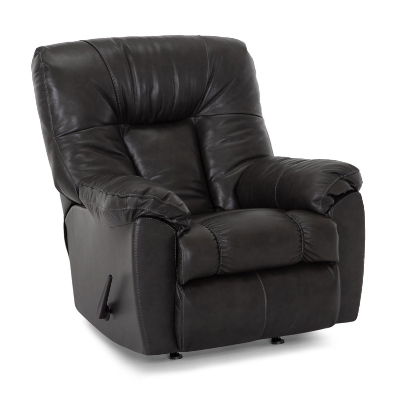 Leather Recliner, Gray