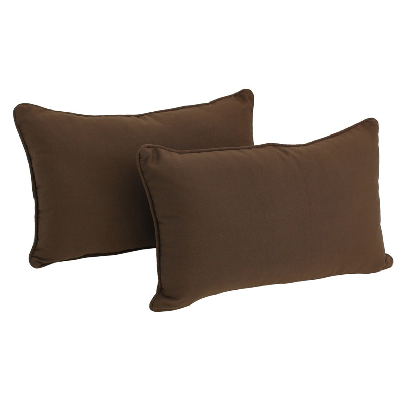  Housse de coussin rectangulaire et insert, Chocolat