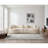 Curved Boneless Sofa,Compression Modular 110'' Sectional,White Highdensity,Couches Sleeper For Living Room Bedroom Apartment Lounge,Chenille