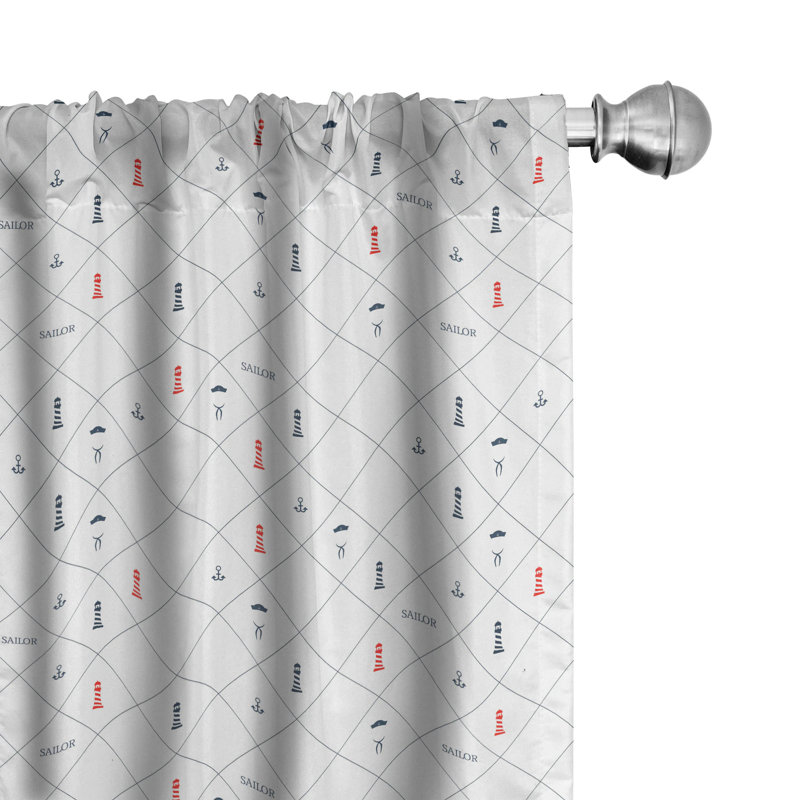 Geometric Semi-Sheer Rod Pocket Curtain Panels, 28" x 63"