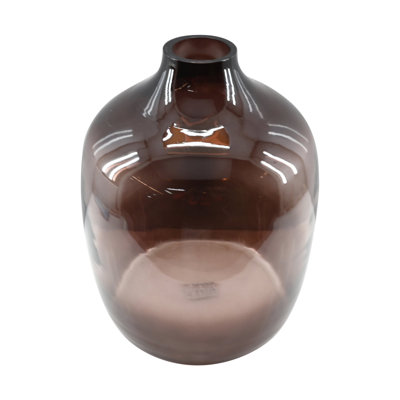 Tergel Cinched Neck 11.75" Handblown Glass Vase