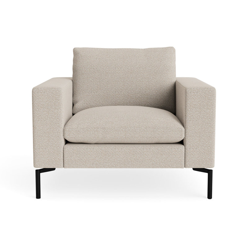 MTO - The New Standard Lounge Chair with Black Legs, Sanford Linen