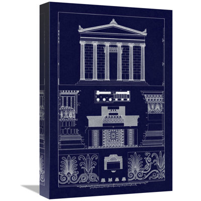 " Portico Coffer And Palmette-Ornament Blueprint " by J. Buhlmann