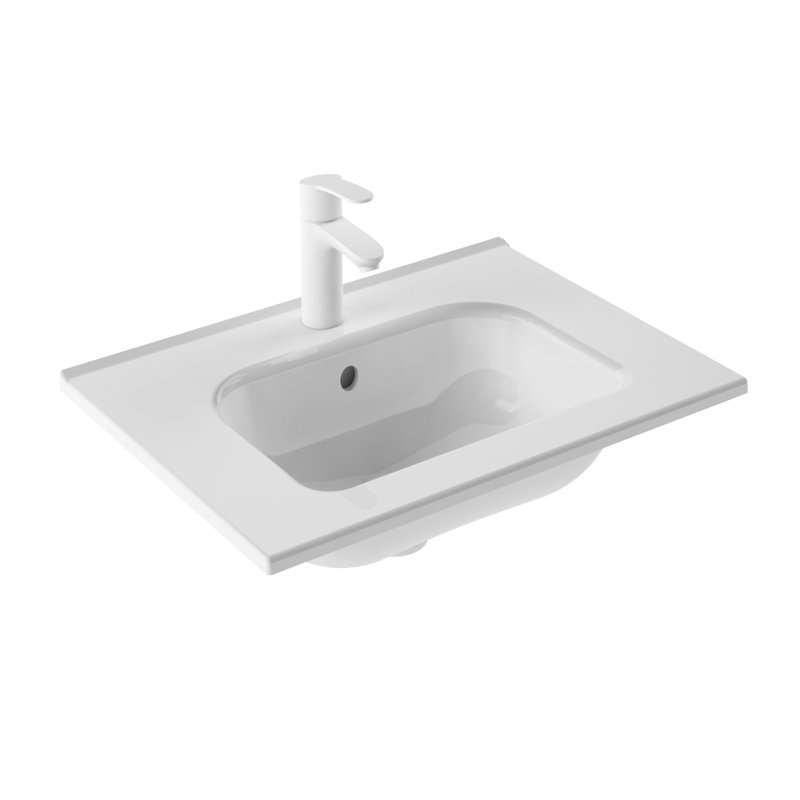 Ensemble de meuble-lavabo de salle de bain simple fixé au mur 24 po Alejandro