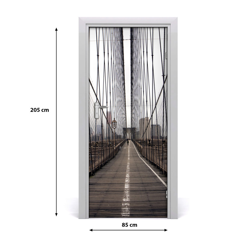 On Brooklyn Bridge Door Decal