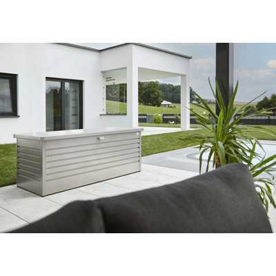 Biohort LeisureTime 71.25" L x 31.1" W x 27.9" H Water Resistant Metal Galvanized Steel Deck Box with Lock and Soft Close Hydraulic Lift by Biohort